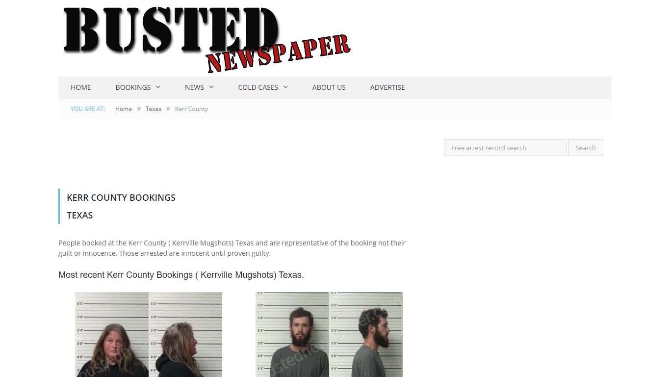Kerr County, TX ( Kerrville TX ) Mugshots - BUSTEDNEWSPAPER.COM